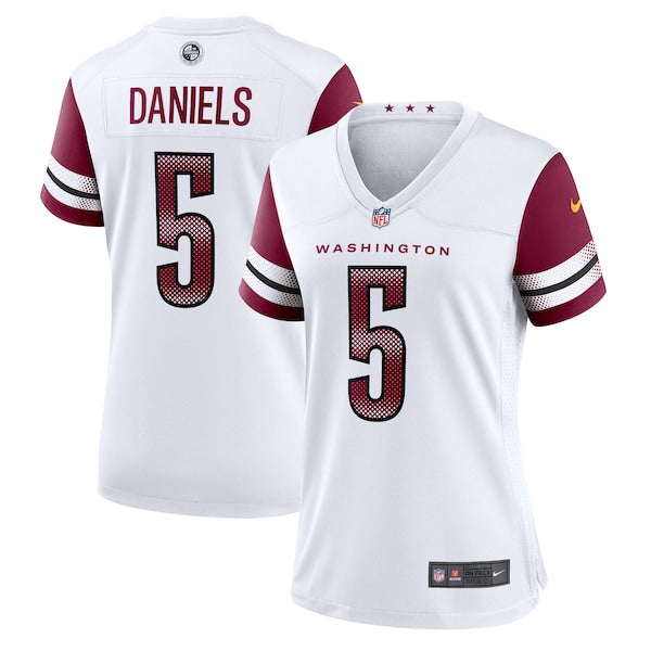 Jayden Daniels Washington Commanders Nike Women's Game Jersey - White/Black - Image 2