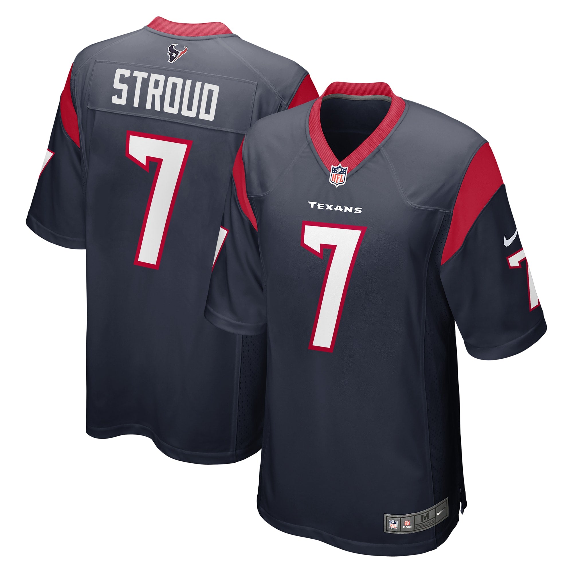 CJ Stroud Houston Texans Nike 2023 NFL Draft First Round Pick Alternate Game Jersey - Red/Navy/White - Image 7
