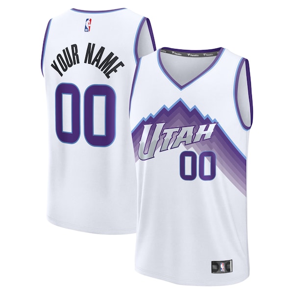 Utah Jazz Youth Fast Break Replica Custom Jersey - Association Edition/Black/Purple - Image 2
