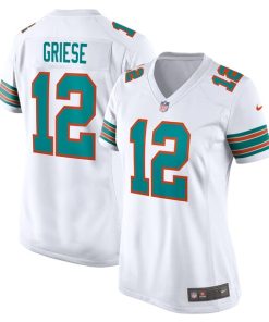 Alternative view of Bob Griese Miami Dolphins Nike Women's Retired Player Jersey - White/Aqua