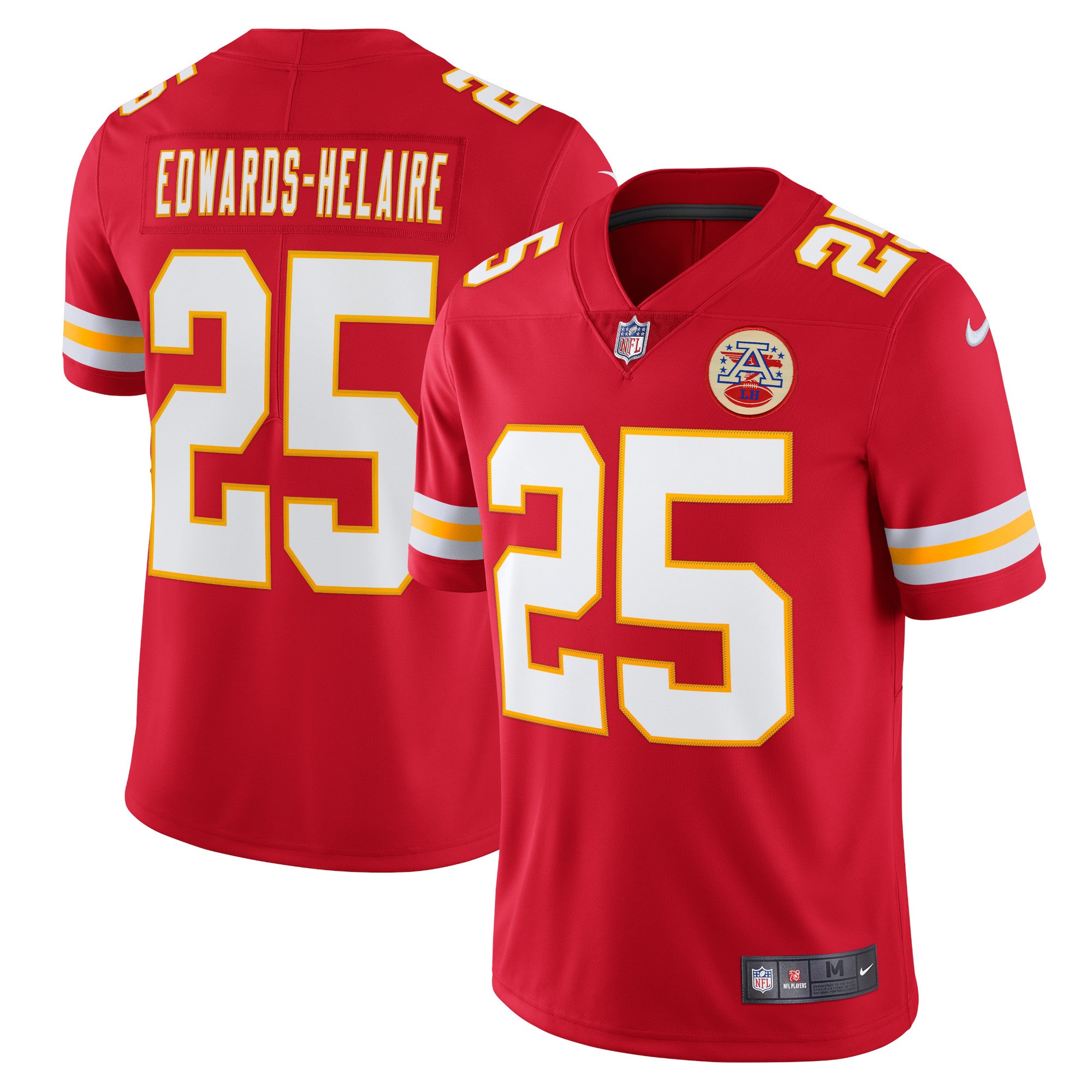 Clyde Edwards-Helaire Kansas City Chiefs Nike Vapor Limited Jersey - White/Red - Image 6