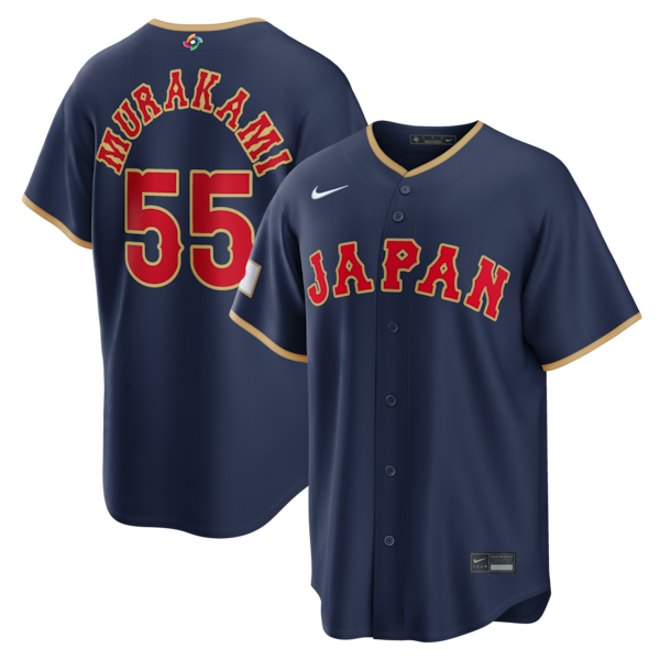 Munetaka Murakami Japan Baseball Nike 2026 World Baseball Classic Road Stadium Jersey - Navy/White - Image 2