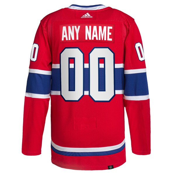 Montreal Canadiens adidas Home Primegreen Authentic Custom Jersey - Red - Image 3