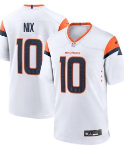 Bo Nix Denver Broncos Nike Game Jersey - White