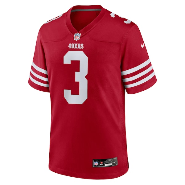 Brian Robinson Jr. San Francisco 49ers Nike Team Game Jersey - Scarlet - Image 2