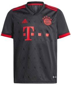 Alternative view of Bayern Munich adidas Youth 2022/23 Third Replica Custom Jersey - Charcoal
