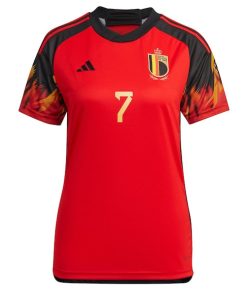 Alternative view of Kevin De Bruyne Belgium National Team adidas Women's 2022/23 Home Replica Jersey - Red
