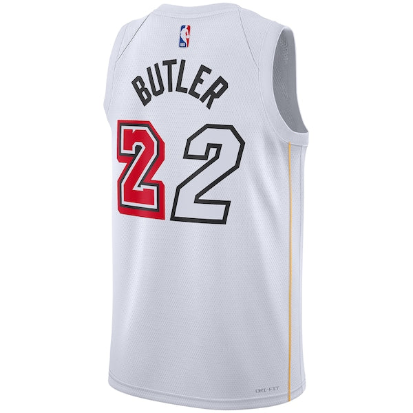 Jimmy Butler Miami Heat Nike Unisex 2022/23 Swingman Jersey - City Edition - White - Image 3