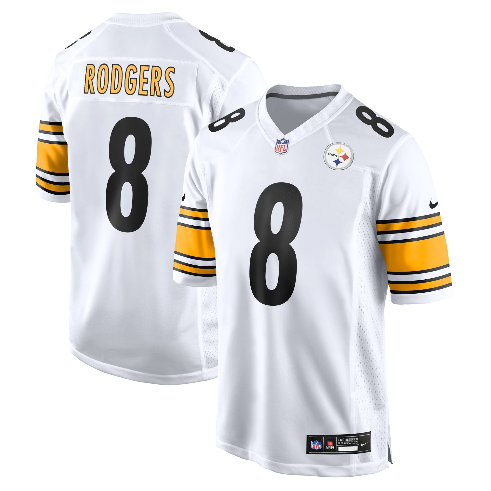 Aaron Rodgers Pittsburgh Steelers Nike Game Jersey - Black/White - Image 5