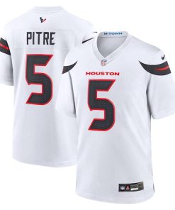 Alternative view of Jalen Pitre Houston Texans Nike Game Jersey - White