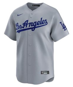 Alternative view of Los Angeles Dodgers Nike Away Limited Jersey - Gray