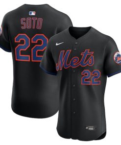 Juan Soto New York Mets Nike Alternate Elite Jersey - Black/White