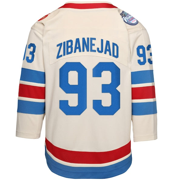 Mika Zibanejad New York Rangers Outerstuff Youth 2026 NHL Winter Classic Premier Jersey - White - Image 3