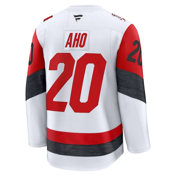 Sebastian Aho Carolina Hurricanes Away Premium Jersey - White - Image 3
