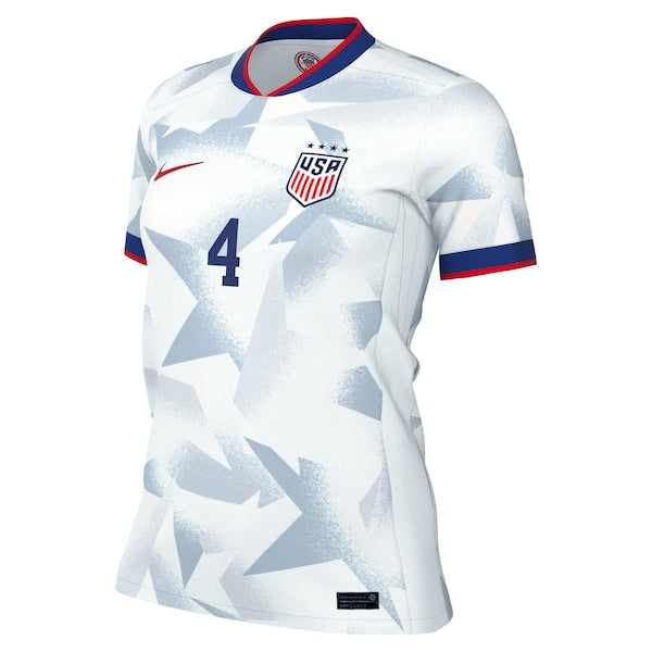 Naomi Girma USWNT Nike Women's 2025 Home Replica Player Jersey - White - Image 3