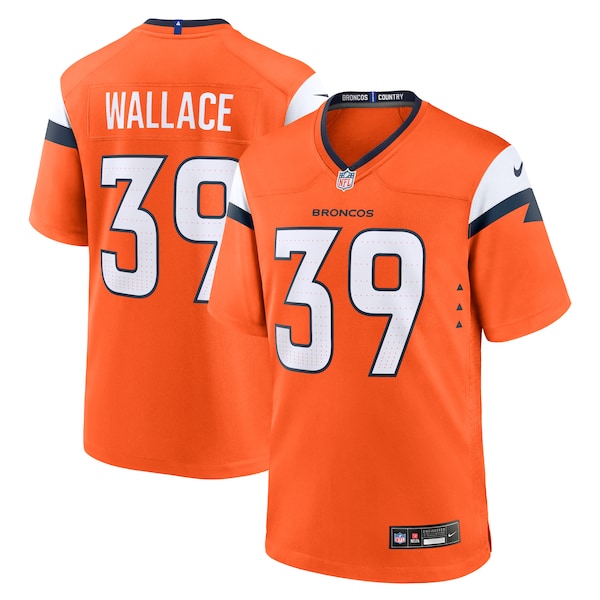 Levi Wallace Denver Broncos Nike Team Game Jersey - Orange