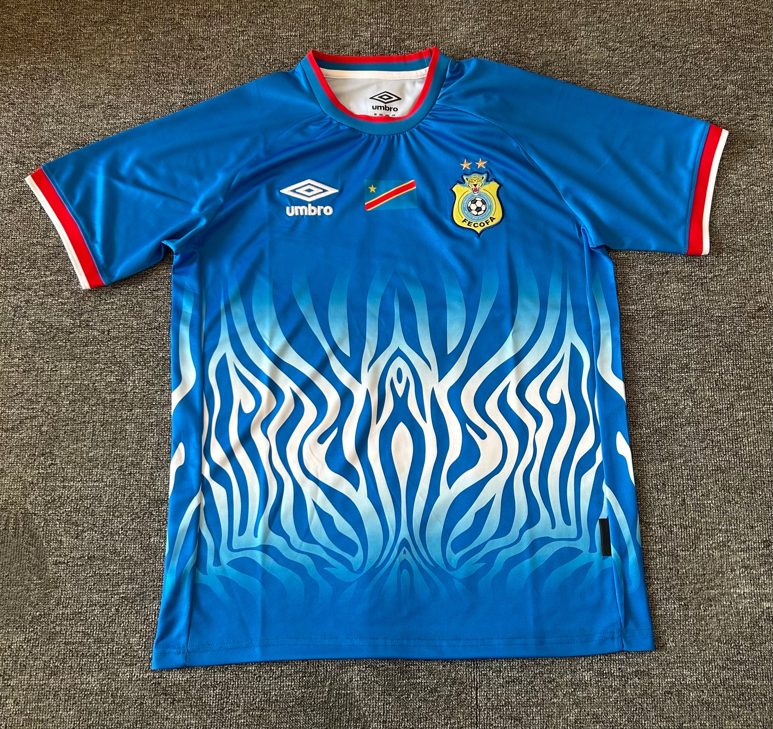 Democratic Republic of the Congo National Team Umbro 2026 Away Jersey - Blue / White / Red - Image 5