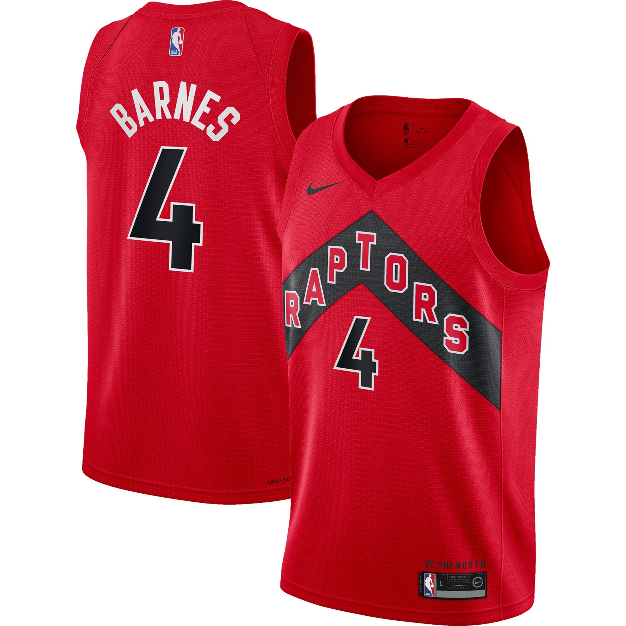 Scottie Barnes Toronto Raptors Nike Youth Swingman Jersey - Association Edition - White/Red - Image 7