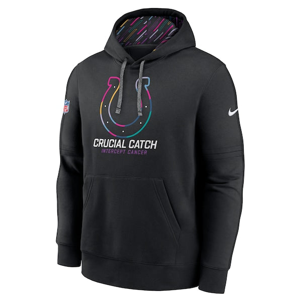 Indianapolis Colts Nike 2024 NFL Crucial Catch Club Pullover Hoodie - Black - Image 2