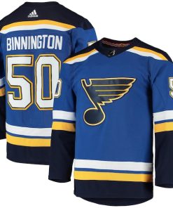 Jordan Binnington St. Louis Blues adidas Home Authentic Player Jersey - Blue