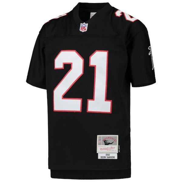 Deion Sanders Atlanta Falcons Youth 1992 Legacy Retired Player Jersey - Black - Image 2