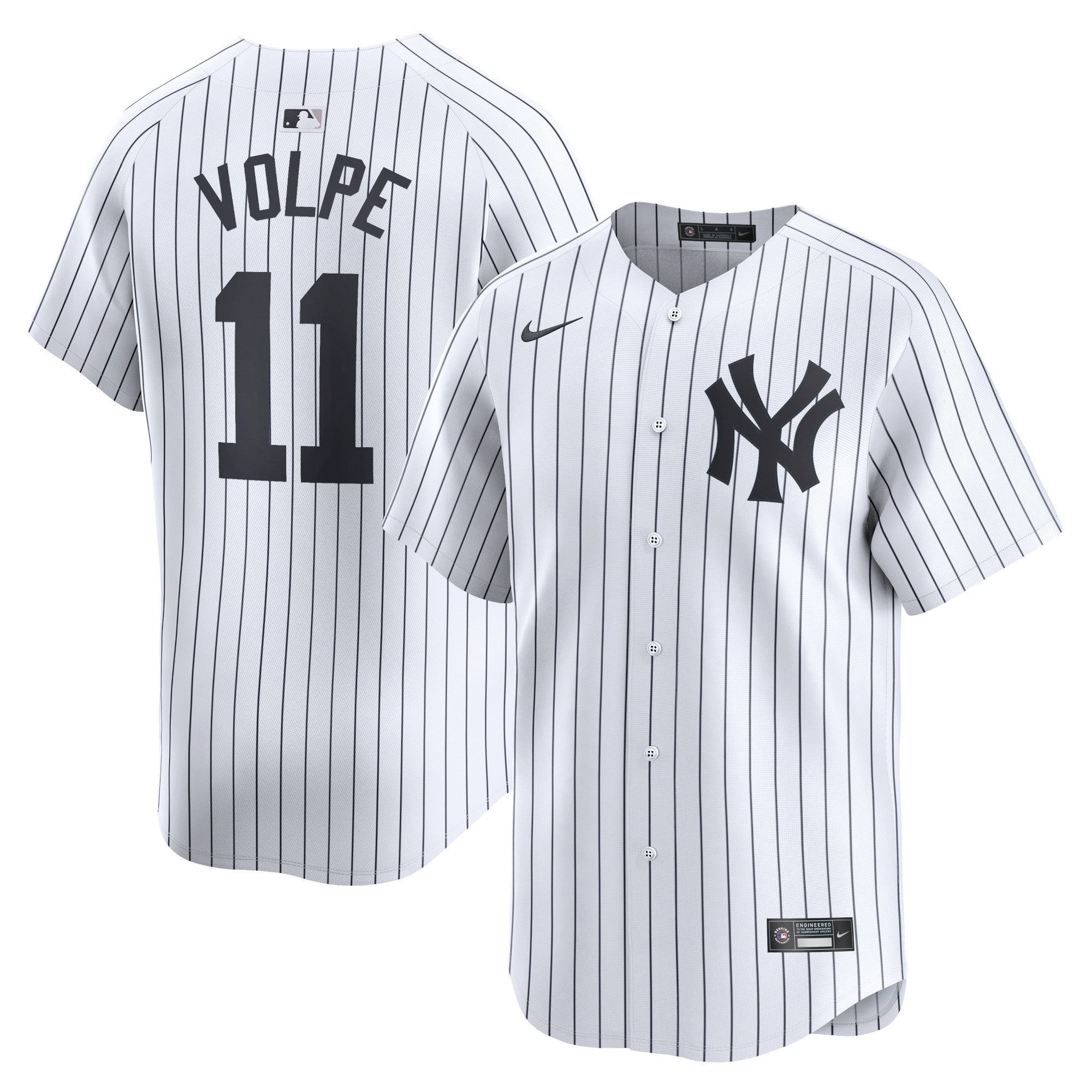 Anthony Volpe New York Yankees Nike Away Limited Player Jersey - Gray/White - Image 5