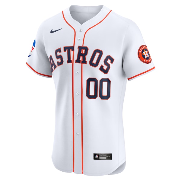 Houston Astros Nike Home Elite Custom Patch Jersey - White - Image 2