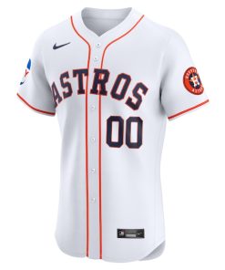 Alternative view of Houston Astros Nike Home Elite Pick-A-Player Retired Roster Patch Jersey - White