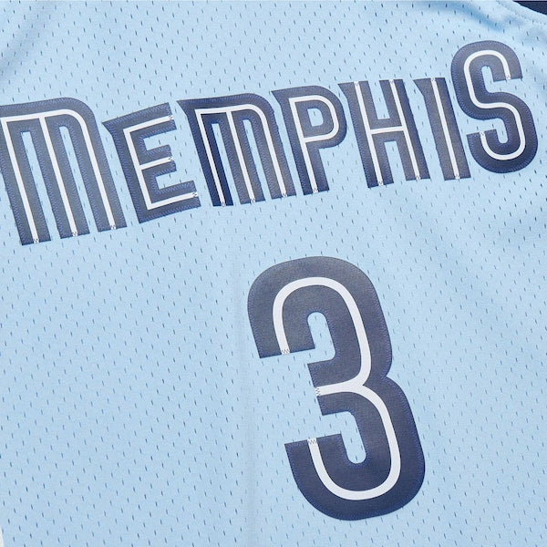 Allen Iverson Memphis Grizzlies 2009/10 Hardwood Classics Swingman Jersey - Light Blue - Image 4