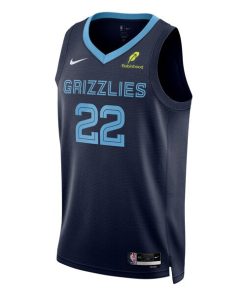Alternative view of Desmond Bane Memphis Grizzlies Nike Unisex Swingman Badge Player Jersey - Icon Edition - Navy