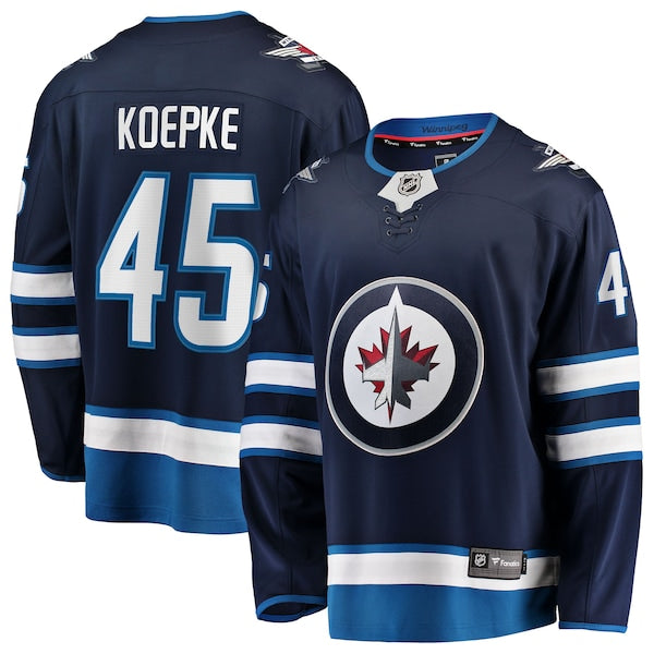 Cole Koepke Winnipeg Jets Home Breakaway Jersey - Navy