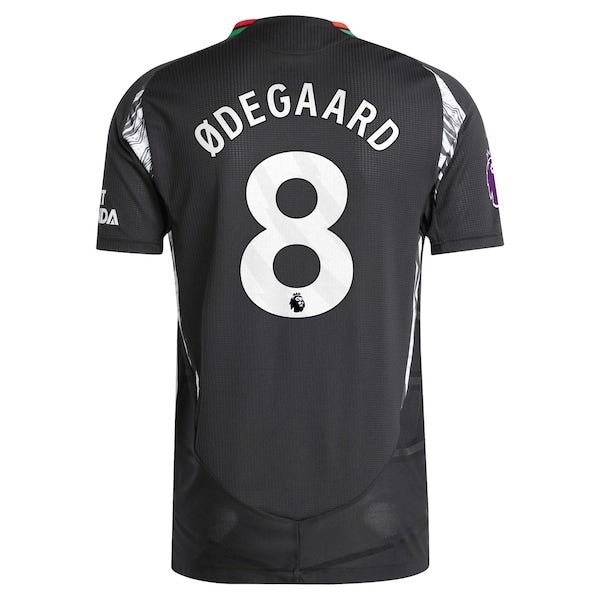 Martin Odegaard Arsenal adidas 2024/25 Away Authentic Player Jersey - Black - Image 4