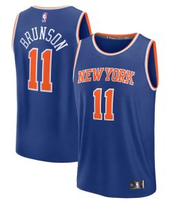 Jalen Brunson New York Knicks  Fast Break Replica Player Jersey - Icon Edition - Blue