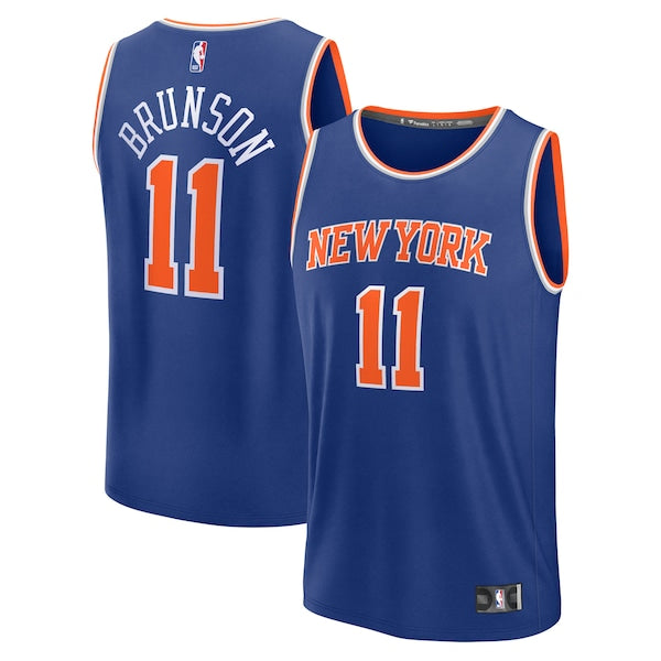 Jalen Brunson New York Knicks Fast Break Replica Player Jersey - Icon Edition - Blue