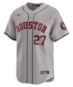 Alternative view of Jose Altuve Houston Astros Nike Road Limited Player Jersey - Gray