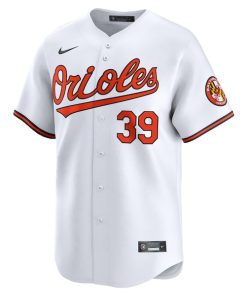 Alternative view of Kyle Bradish Baltimore Orioles Nike Home Limited Player Jersey - White