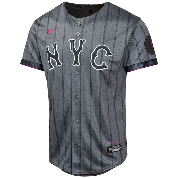Francisco Alvarez New York Mets Nike Youth 2024 City Connect Limited Player Jersey - Graphite - Image 2