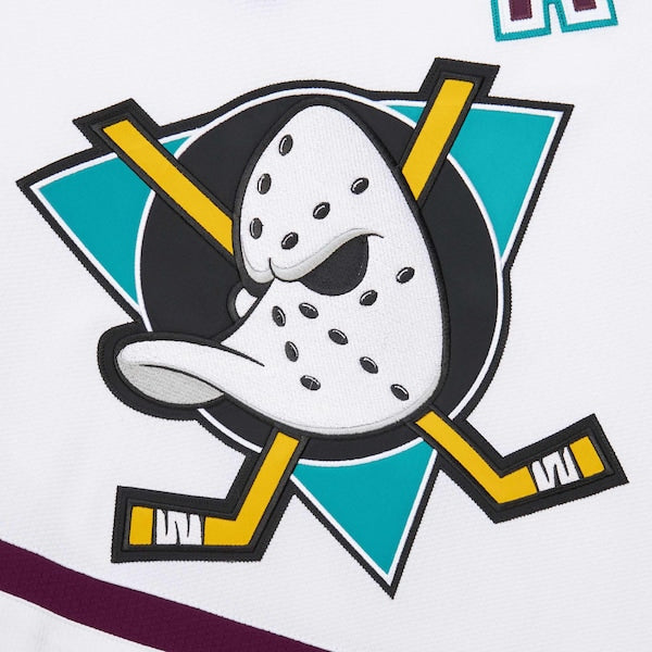 Teemu Selanne Anaheim Ducks 1996-97 Power Play Jersey - White/Purple - Image 5