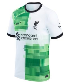 Alternative view of Luis Diaz Liverpool Nike 2023/24 Away Replica Player Jersey - White
