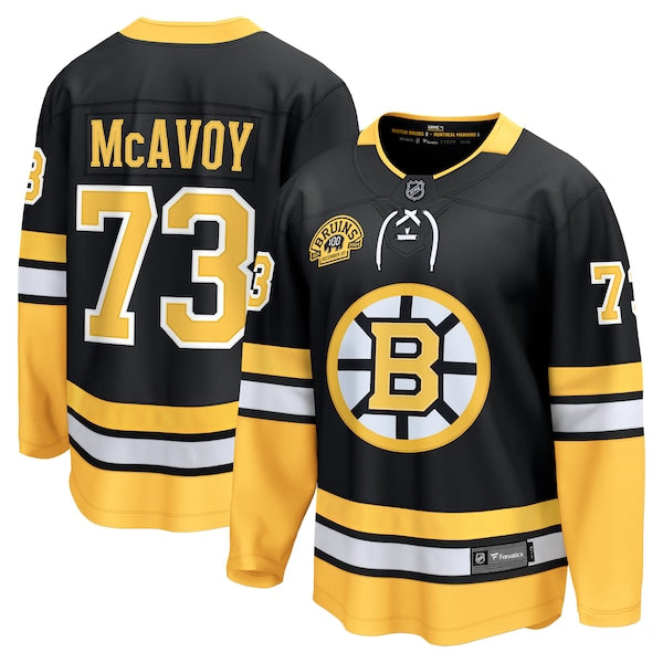 Charlie McAvoy Boston Bruins 100th Anniversary Premier Breakaway Player Jersey - Black
