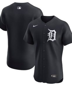 Alternative view of Detroit Tigers Nike Alternate 2 Elite Jersey - Navy/White