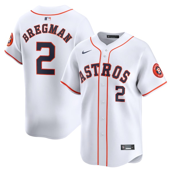 Alex Bregman Houston Astros Nike Home Limited Player Jersey - White/Gray - Image 2