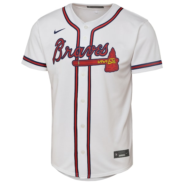 Atlanta Braves Nike Youth Home Replica Jersey - White - Image 2