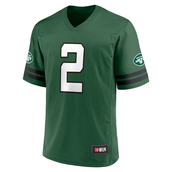 Men's Zach Wilson Green New York Jets Replica Player Jersey - Image 2
