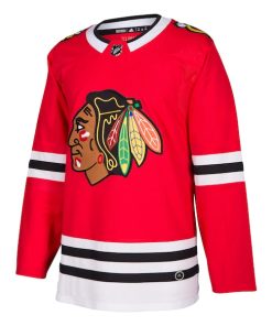 Alternative view of Chicago Blackhawks adidas Home Authentic Blank Jersey - Red