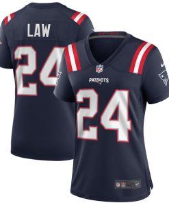 Alternative view of Ty Law New England Patriots Nike Women's Game Retired Player Jersey - Navy/Red