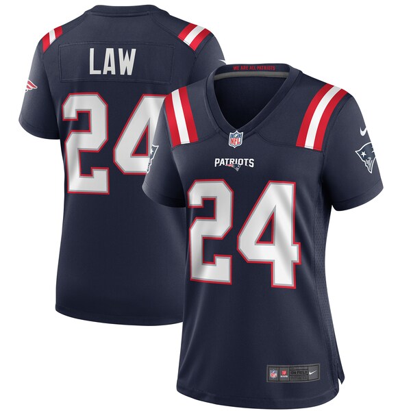 Ty Law New England Patriots Nike Women's Game Retired Player Jersey - Navy/Red - Image 2