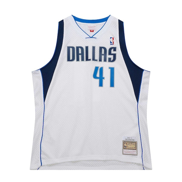 Dirk Nowitzki Dallas Mavericks 2010/11 Hardwood Classics Swingman Jersey - White - Image 3