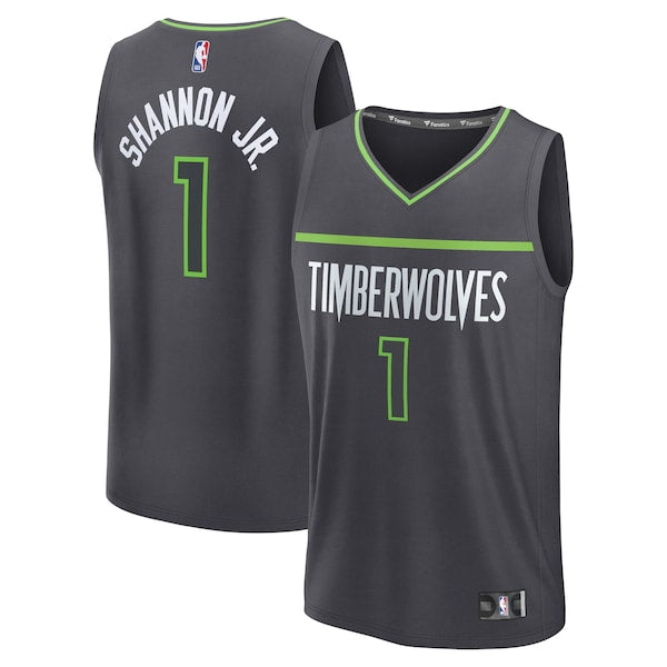 Terrence Shannon Jr. Minnesota Timberwolves Fast Break Replica Jersey - Statement Edition - Anthracite