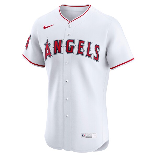 Los Angeles Angels Nike Home Elite Jersey - White/Red - Image 3